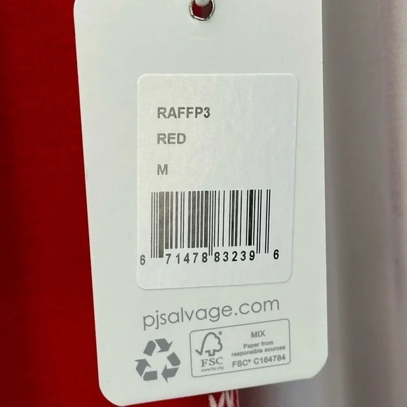 PJ Salvage Snowflake and Hearts Lounge Sleep Jogger Pants - Red - RAFFP3- Medium - Picture 4 of 8